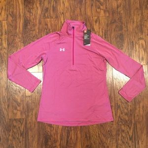 Under Armour lightweight pink w/light gray stripes